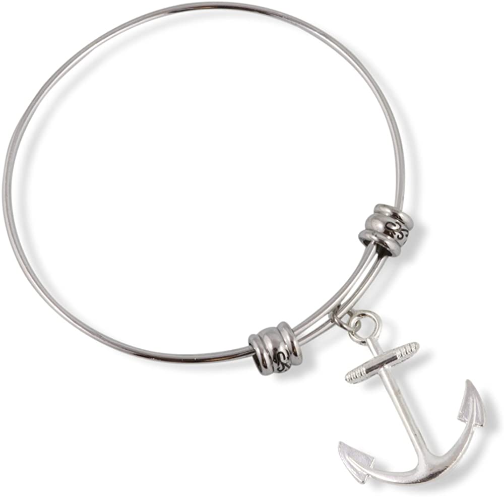 Emerald Park Jewelry Large Boat Anchor Fancy Bangle