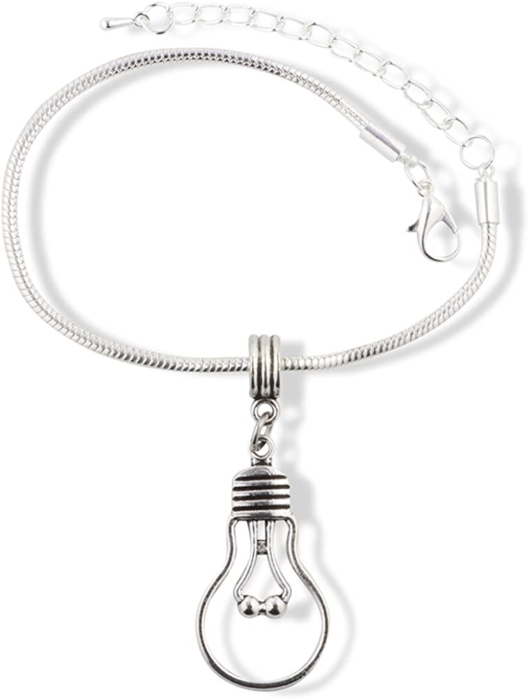 EPJ Light Bulb Bracelet | Idea Stainless Steel Snake Chain Charm Bracelet