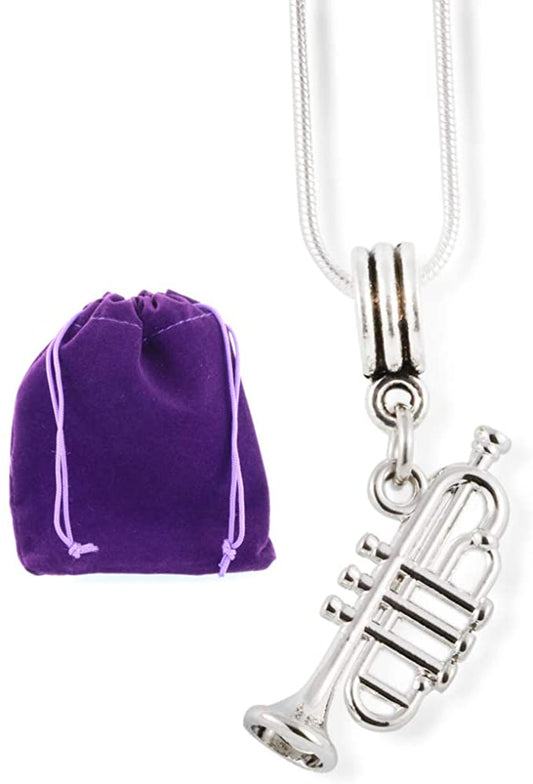 Trumpet Jewelry | Trumpet Charm on a Trumpet Necklace for Women These are Great Trumpet Gifts for Women and Trumpet Jewelry for Men A Nice His and Her Music Necklace for a Friend or Relative