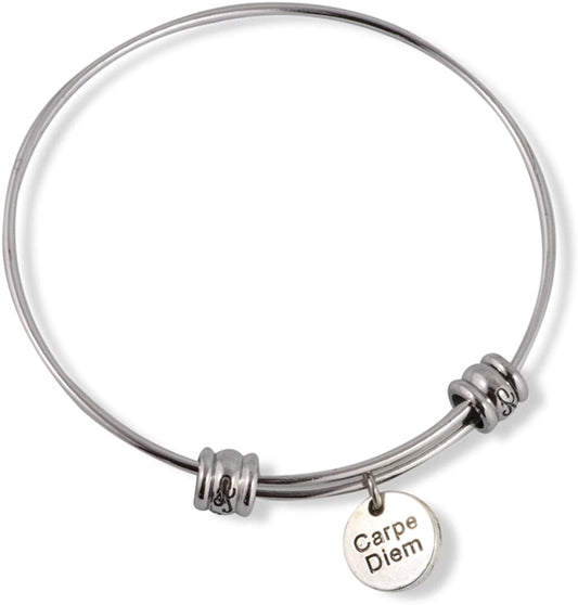 Carpe Diem ( on small circle ) Fancy Bangle
