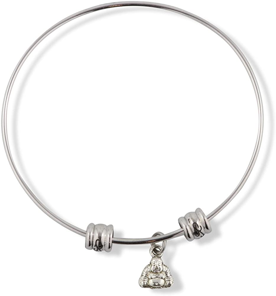 Emerald Park Jewelry Buddha (Small Bust) Fancy Charm Bangle