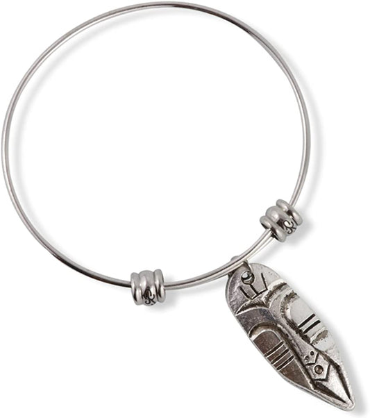 Tiki Head Mask Carving Fancy Bangle