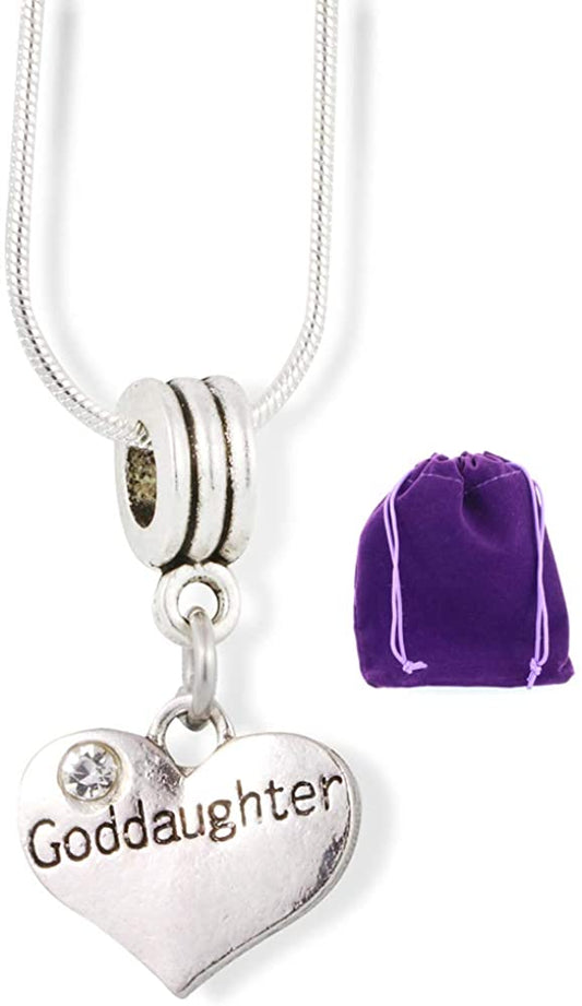 Goddaughter Necklace | Gifts from Godmother 100% Stainless Steel Necklace Pendant Godmother Gifts from Godchild Jewelry Jewlry Charm Accessories Stuff Gift for Men Women