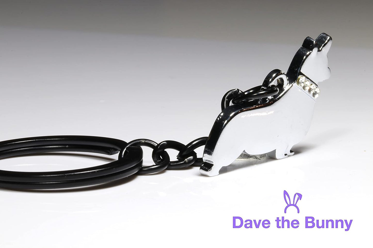 Dave The Bunny Corgi Keychain - Corgi gifts for Corgi Lovers Women and Men will Love a Great Dog Keychain Corgie Lovers Gift and Amante de los Corgis et Amante de los Perros
