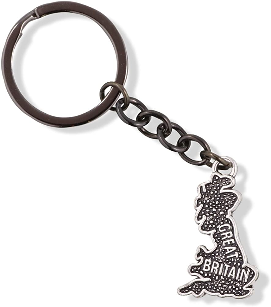 EPJ Great Britain England Country Map Charm Keychain