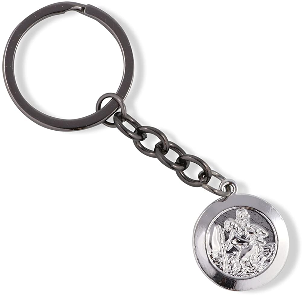 Emerald Park Jewelry Saint Christopher Medallion no Text Charm Keychain