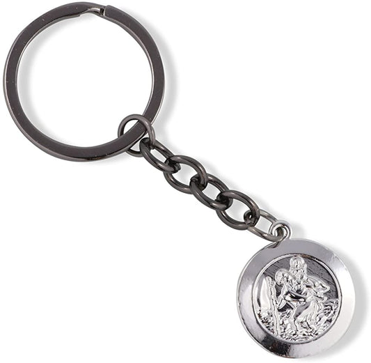 Emerald Park Jewelry Saint Christopher Medallion no Text Charm Keychain