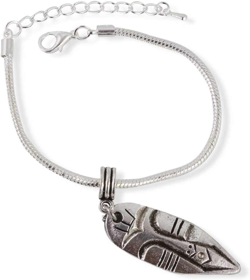 Emerald Park Jewelry Tiki Mask Snake Chain Charm Bracelet