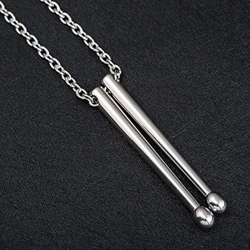 Drummer Necklace and Keychain | 100% Stainless Steel Drummer Gifts for Men a Great Drumline Necklace and Drum Major Charm makes Great Drummer Jewelry for Men and Women or Percussion Necklace for Men