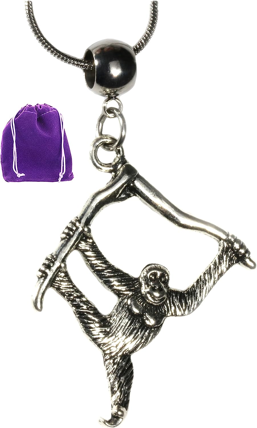 Monkey Necklace - Stainless Steel Jewelry for Women and Girls Monkey Pendant, Gift for Monkey Lovers, Chinese Zodiac Charm Cute, Playful, and Stylish Accessory Monkeys and Monkey Gifts for Adults
