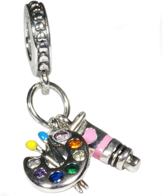 Gifts for Painters Women and Men will Love - Great Art Lovers Gifts for Women or Painters Gifts for Women and Gift for Art Lover and Art Jewelry for Women Art Charms for a nice Paint Palette Necklace