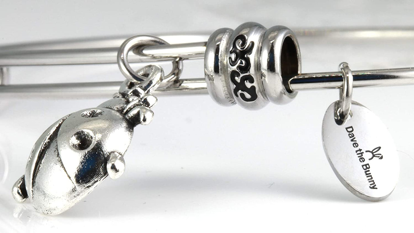 Lady Bug Bracelet for Women | Ladybugs Jewelry Hypoallergenic Stainless Steel Bangle for Sensitive Skin Great Lady Bug Bracelets and Ladybug Things for Women and Ladybug Charm Bracelet for Women