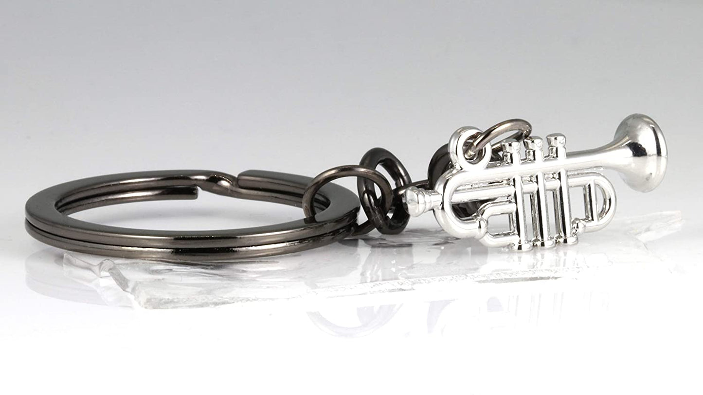 Music Keychain | This Trumpet Accessories or Trumpet Keychain makes Great a Great Trumpet Awards for a Music Student or Music Teacher as a Music Instrument Keychain or Musical Instrument Keychains