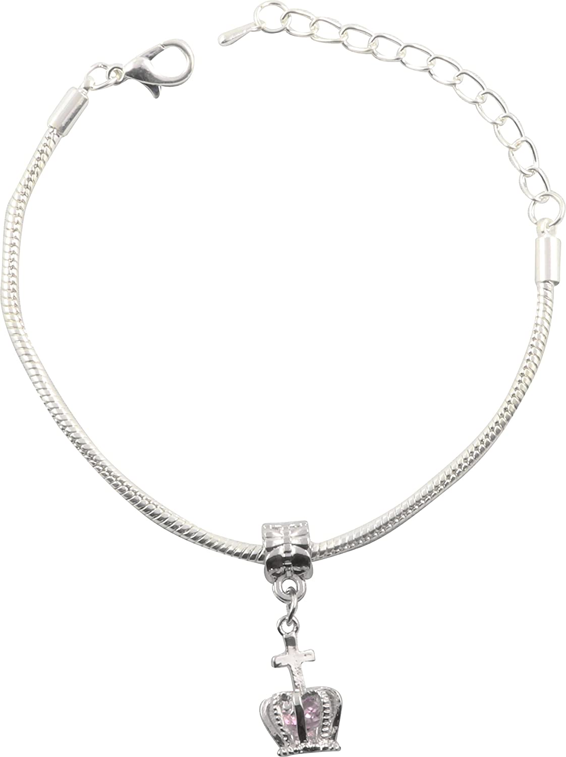 Emerald Park Jewelry Crown with Jewel Snake Chain Charm Bracelet