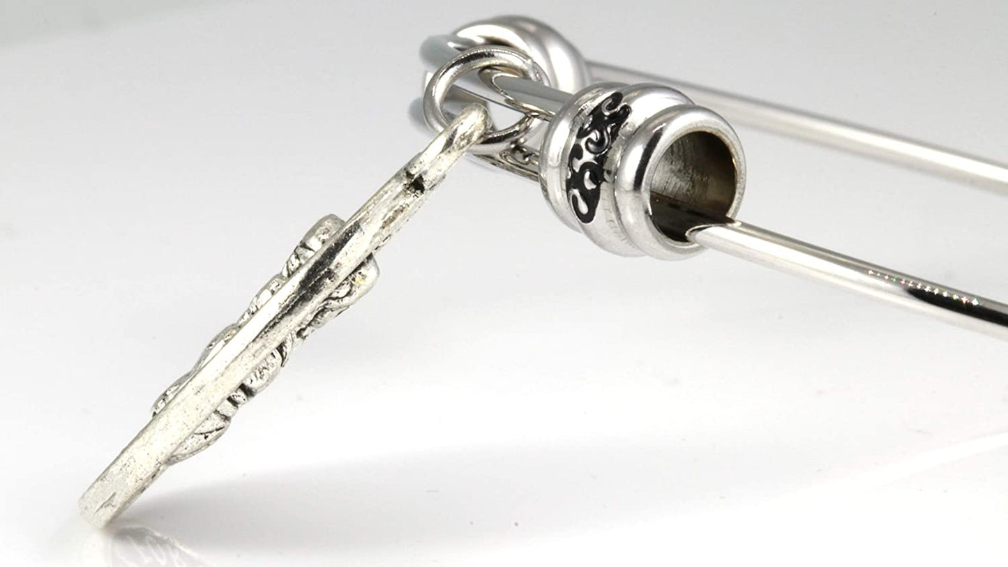 St Joseph Medal | St Joseph Bracelet Bangle makes Great Saint Joseph Jewelry for Men or Women