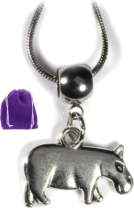 Dave The Bunny Hippo Necklace for Women and Men - A Great Animal Necklace for women and Men