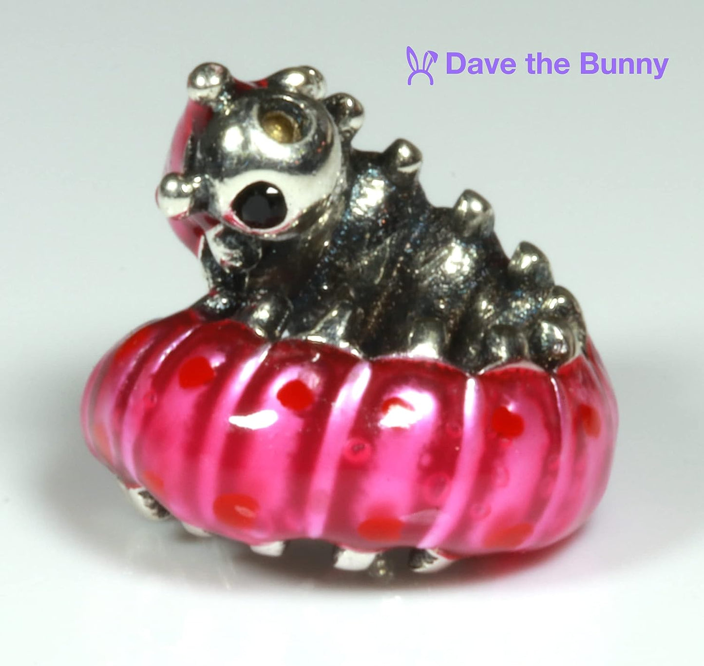 Caterpillar Charm - Compatible with Pandora Charm Clearance or Compatible with Cute Pandora Charms a Nice Insect Charm Goes with Butterfly Charms for Bracelets or Butterfly Necklaces and Pendants