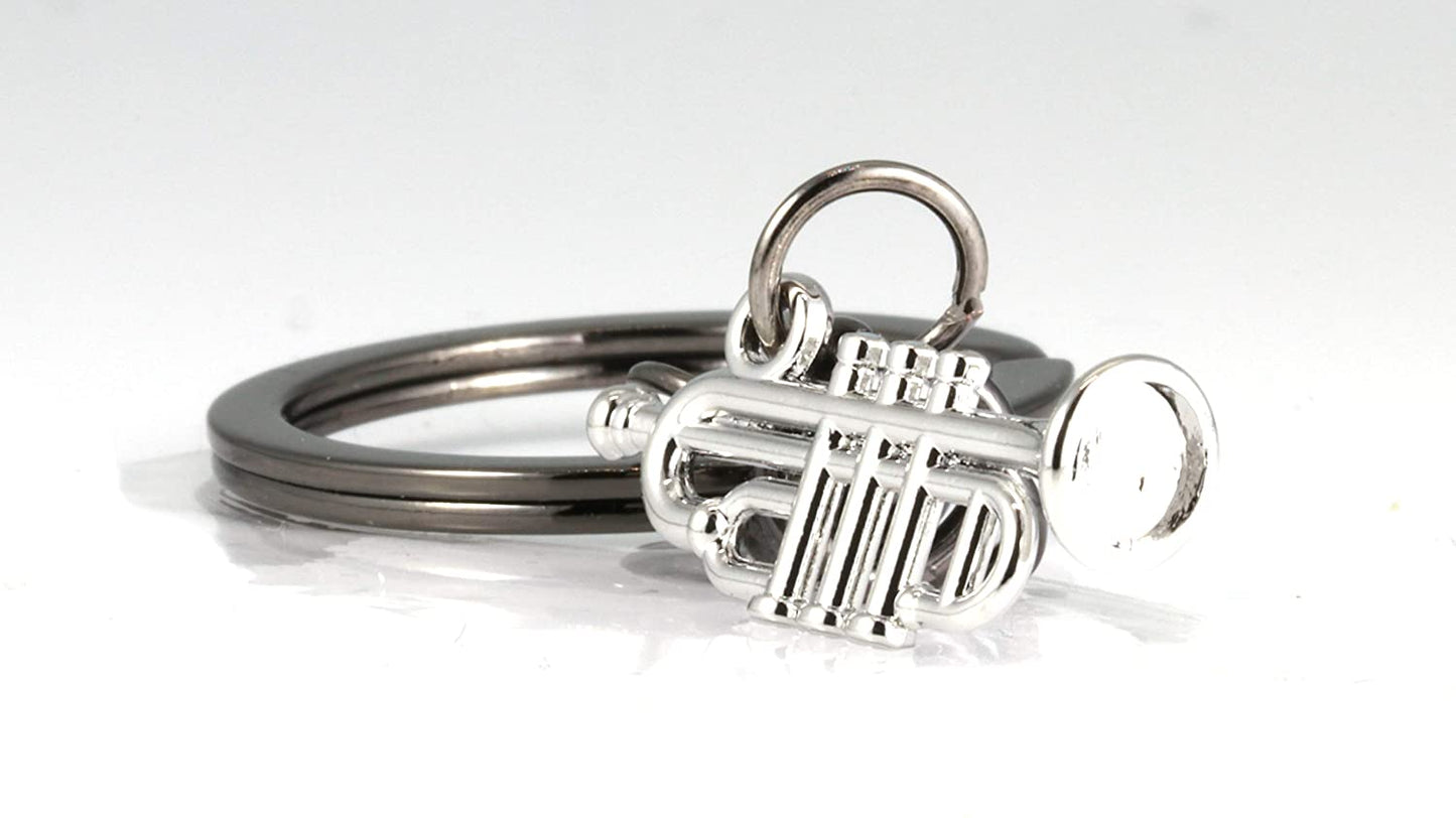 Music Keychain | This Trumpet Accessories or Trumpet Keychain makes Great a Great Trumpet Awards for a Music Student or Music Teacher as a Music Instrument Keychain or Musical Instrument Keychains