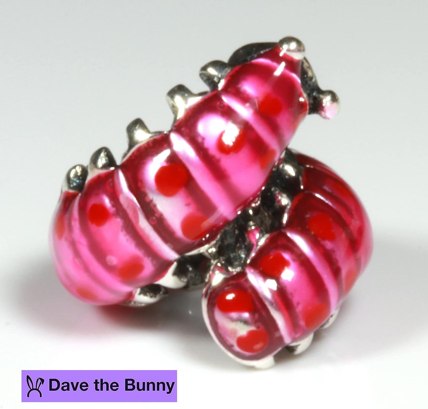 Caterpillar Charm - Compatible with Pandora Charm Clearance or Compatible with Cute Pandora Charms a Nice Insect Charm Goes with Butterfly Charms for Bracelets or Butterfly Necklaces and Pendants