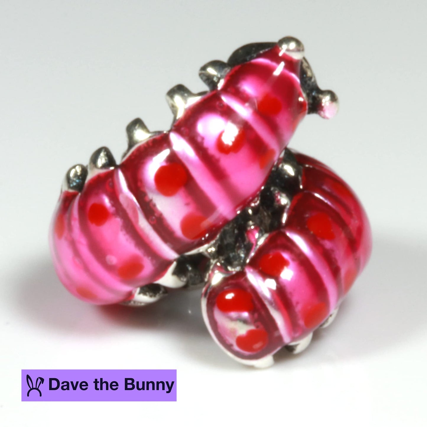 Caterpillar Charm - Compatible with Pandora Charm Clearance or Compatible with Cute Pandora Charms a Nice Insect Charm Goes with Butterfly Charms for Bracelets or Butterfly Necklaces and Pendants