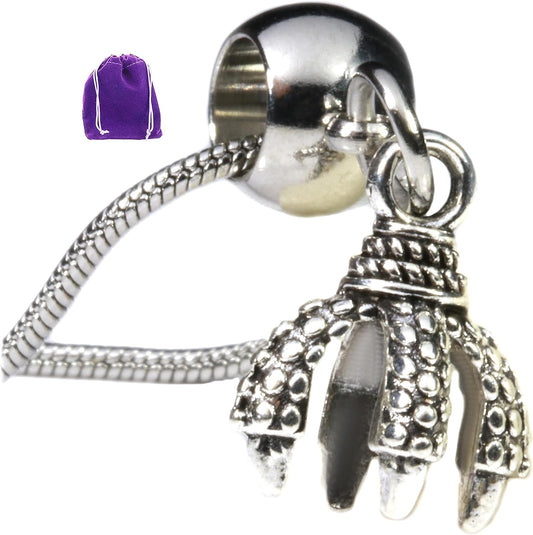 Dave The Bunny Dragon Necklace for Men and Women - Dragon Jewelry for Women of a Great Dragon Claw Necklace