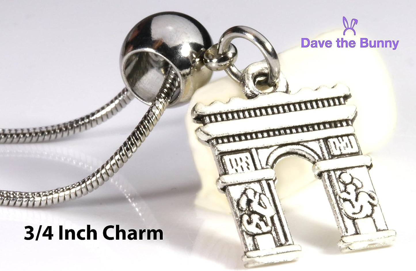 Dave The Bunny Arc de Triumph Necklace - A Great Necklace for Travellers and Lovers of Paris