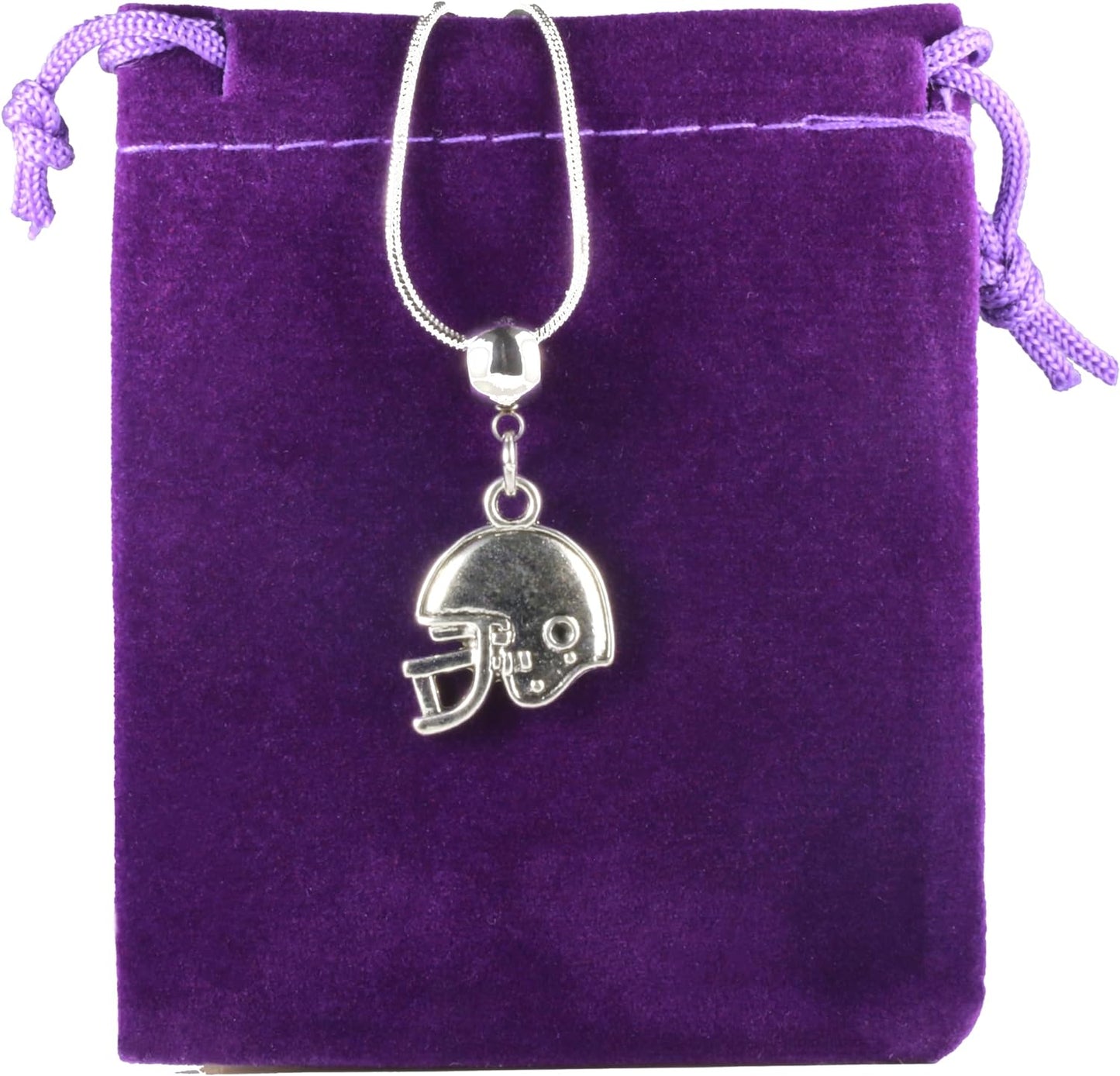 Dave The Bunny Football Necklace - Elegant Stainless Steel Snake Chain with Alloy Charm - Ideal Football Accessories, Perfect Football Stuff, Unique Football Gifts and Football Lovers Gift Ideas