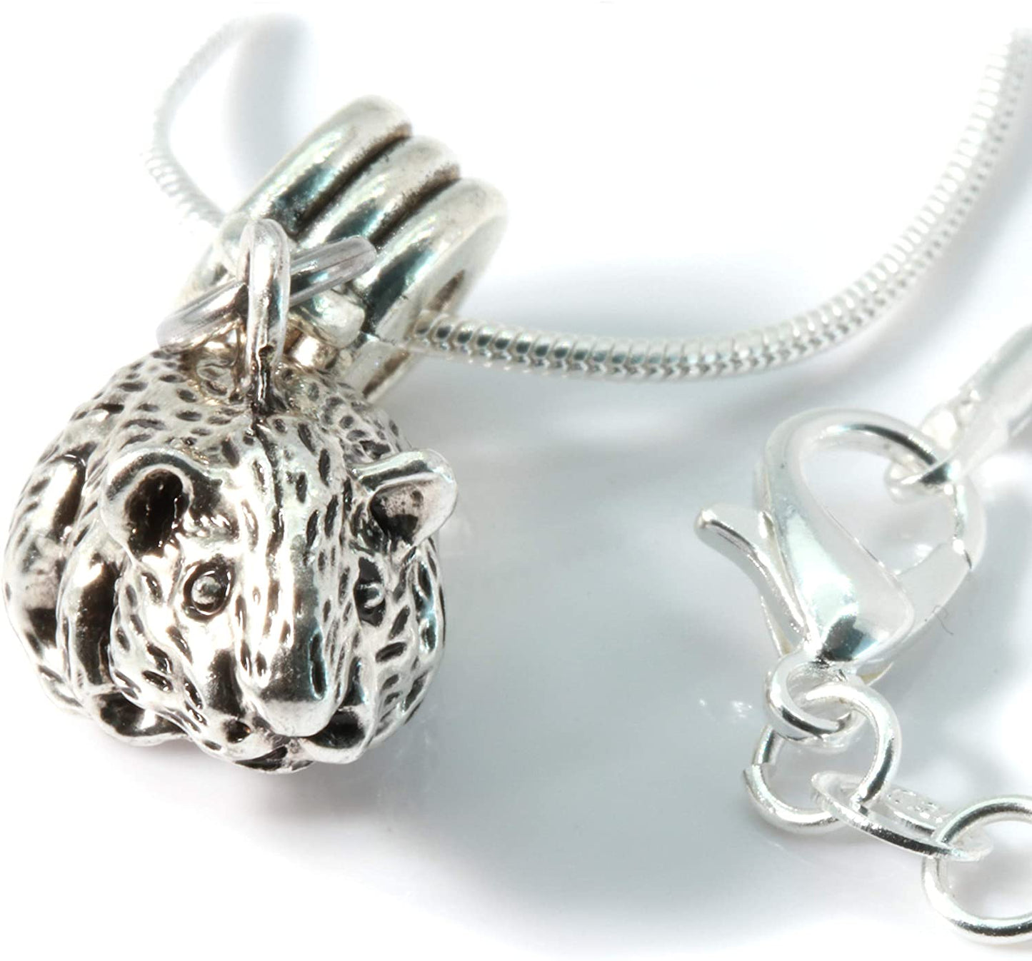 Guinea Pig Jewelry | Guinea Pig Necklace on a 22 inch Silver Plated Snake Chain Great Guinea Pig Gifts for Women or Great Guinea Pig Memorial Gifts for the Loved Guinea Pig that has Passed Away