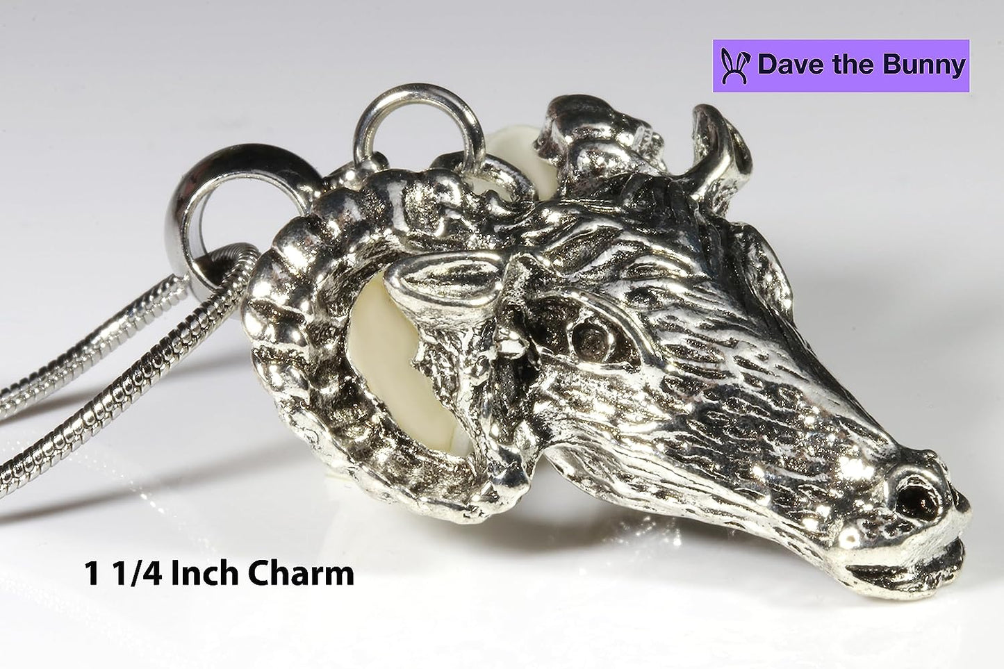 Capricorn Necklace - Goat Necklace of a Zodiac Sign Necklaces for Men and Women or a Great Baphomet Necklace and Gothic Necklace or Goth Pendant for Men and Women of a Goat Head Sheep Jewelry