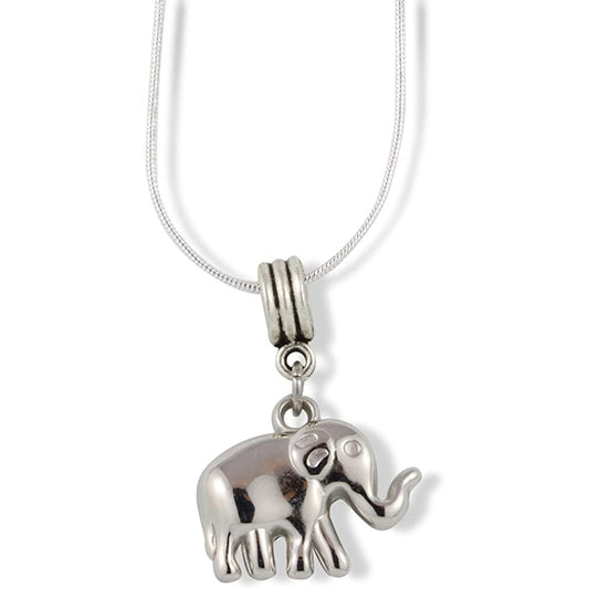 Elephant Animal Nature Charm Necklace with Stainless Steel Snake Chain
