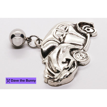 Classic Car Bug Charm Necklace with Stainless Steel Snake Chain
