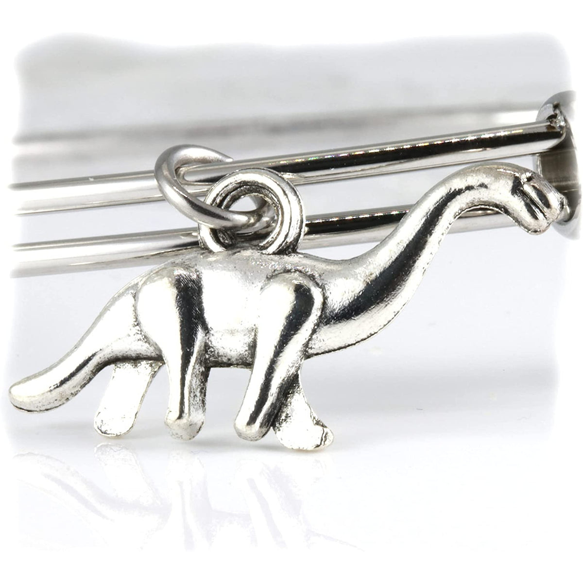 Brontosaurus Dinosaur Charm Bangle Bracelet