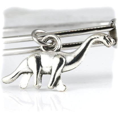 Brontosaurus Dinosaur Charm Bangle Bracelet