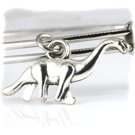 Brontosaurus Dinosaur Charm Bangle Bracelet