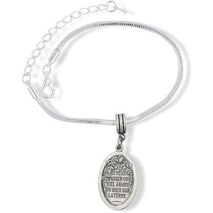 Saint Teresa St Snake Chain Charm Bracelet