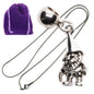 Gnome Charm Necklace with Stainless Steel Snake Chain