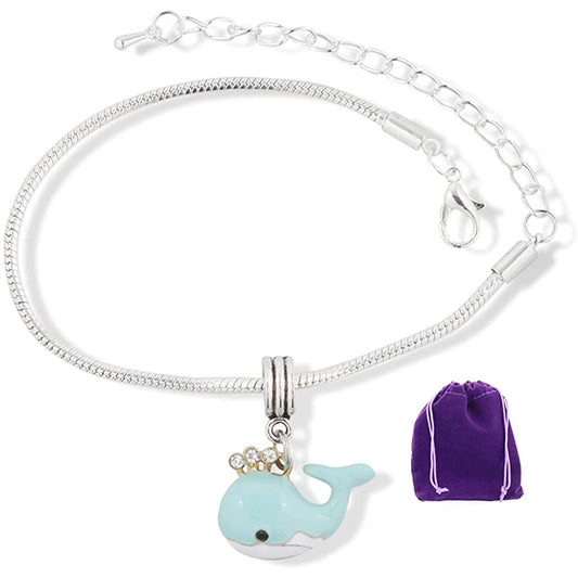 Blue Whale Charm Bracelet
