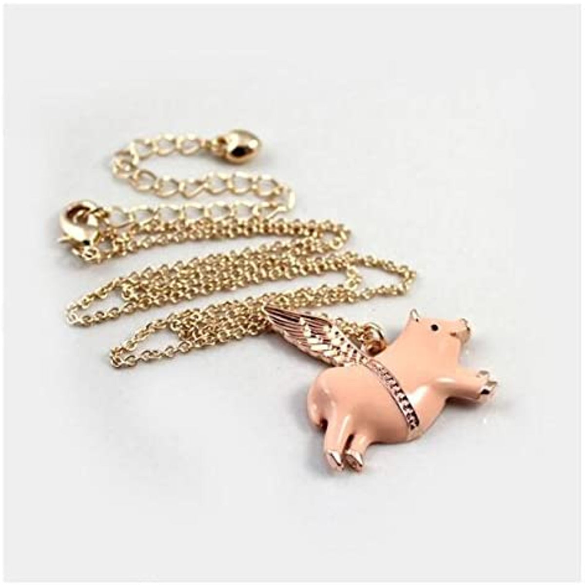 Pig Wings Flying Pigs Can Fly Charm Necklace