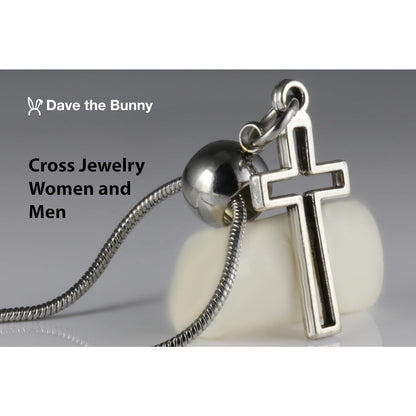 Cross Necklace - Christian Religious Stainless Steel Chain