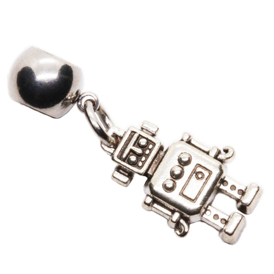 Robot Charm with Stainless Steel Connector