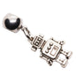 Robot Charm with Stainless Steel Connector
