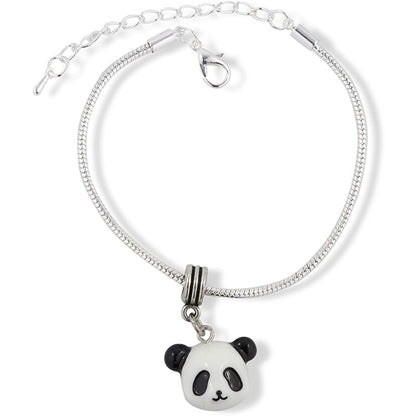 Panda Head Charm Bracelet