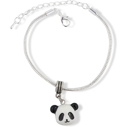 Panda Head Charm Bracelet