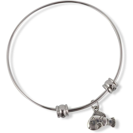 Parrot Fish Sea Ocean Marine Life Charm Bangle Bracelet