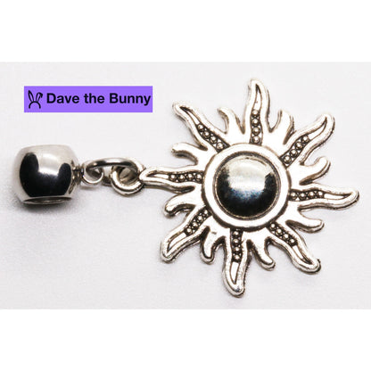 Sunshine Sun Charm Necklace with Stainless Steel Snake Chain