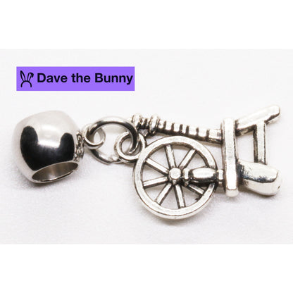 Spinning Wheel Charm Necklace with Stainless Steel Snake Chain