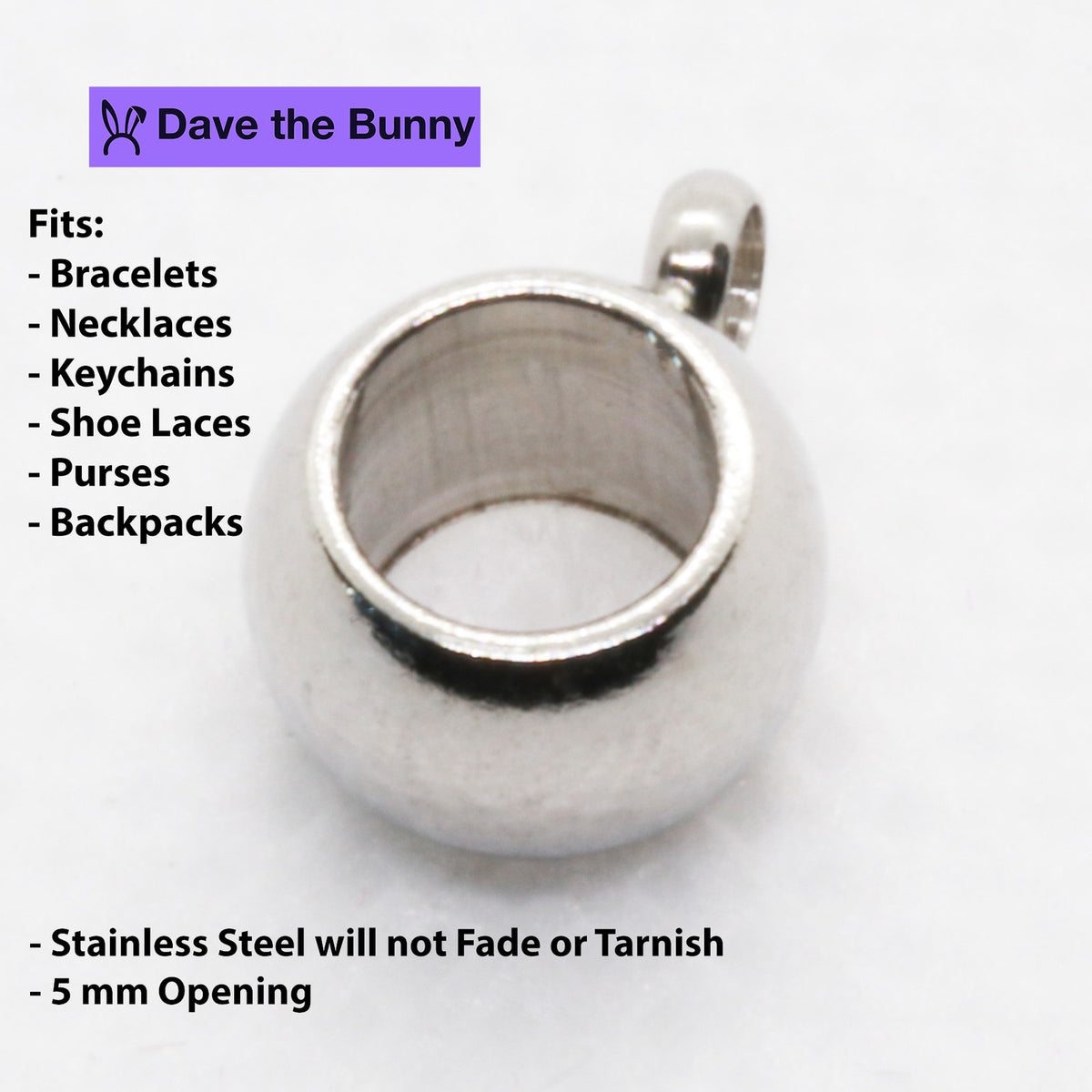 Shape Puzzle Piece Charm with Stainless Steel Connector