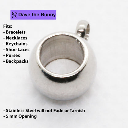 Shape Puzzle Piece Charm with Stainless Steel Connector