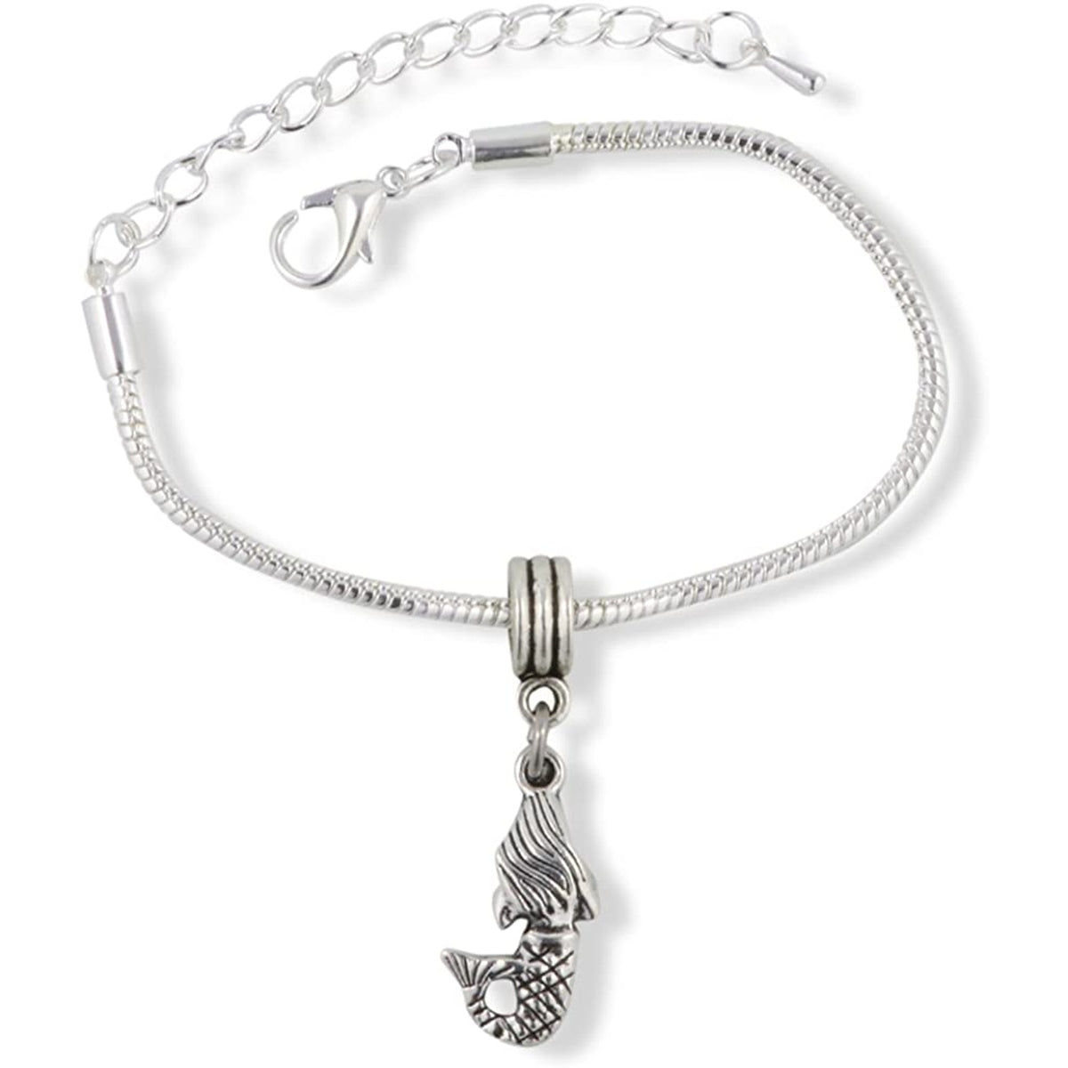 Mermaid Long Hair Waist Face Showing Charm Bracelet