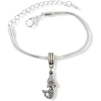 Mermaid Long Hair Waist Face Showing Charm Bracelet